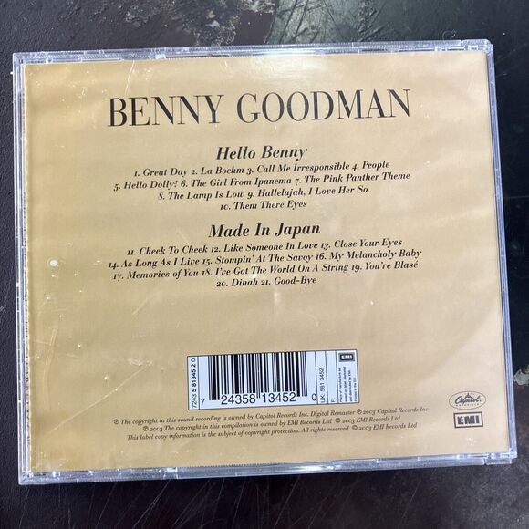 Hello Benny / Made in Japan, Goodman, Benny, Good Import,Original recording rema - Picture 2 of 3